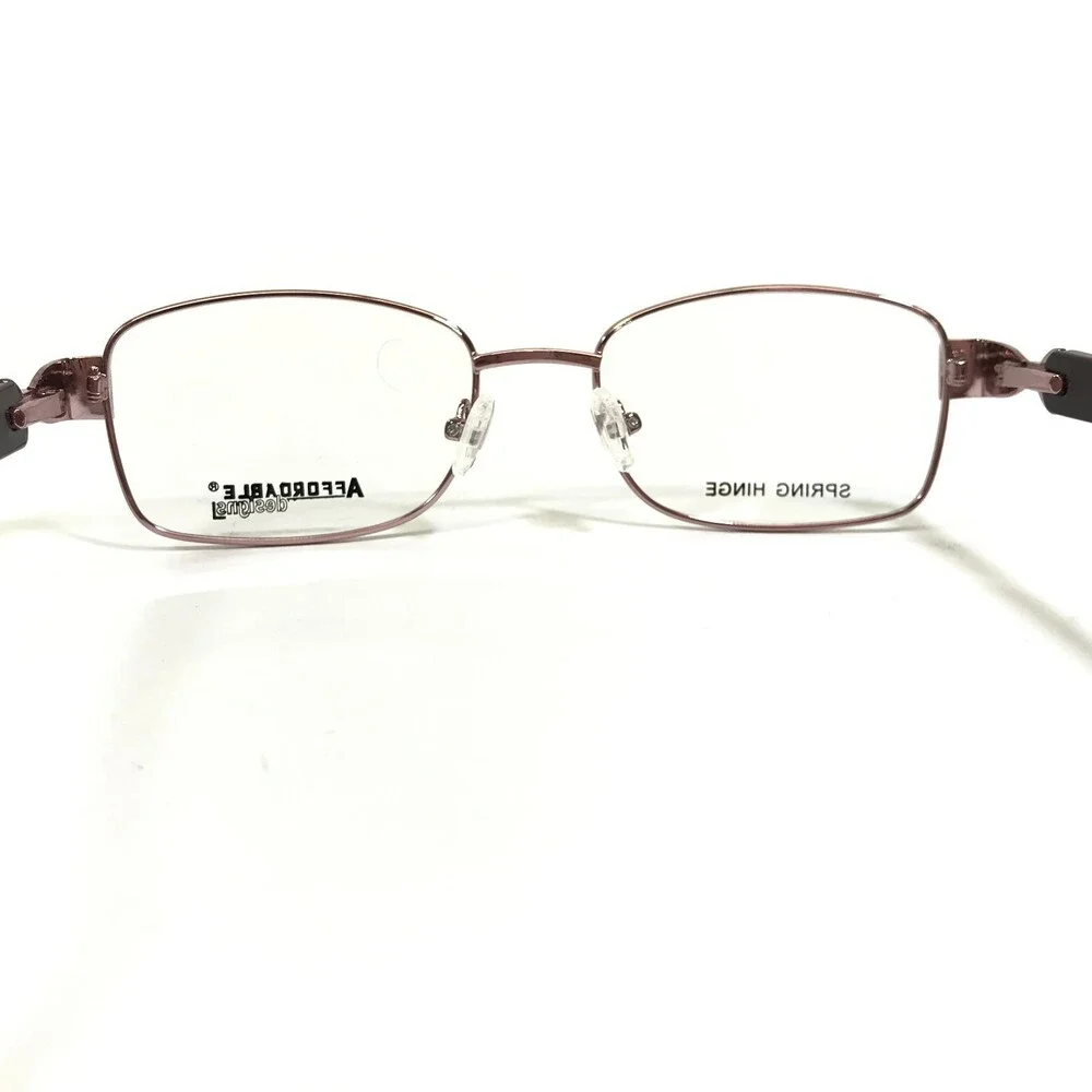 Affordable Designs Eyeglasses Frames MARGE ROSE Brown Pink Cat Eye 53-18-135